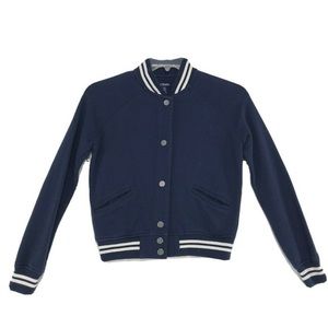 Chaps Snap Front Varsity Jacket Womens Sz Large